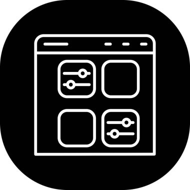 Web simgesi vektör illüstrasyonu