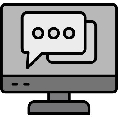 Konuş. Web simgesi basit illüstrasyon