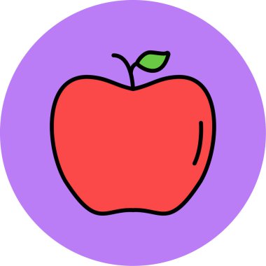 elma ikonu vektör illüstrasyonu