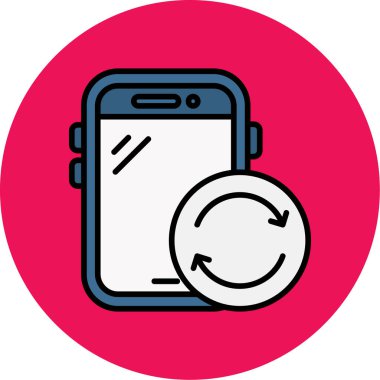 akıllı telefon saat, vektör simgesi basit tasarım