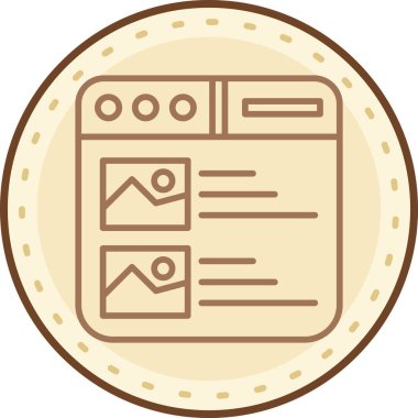 tarayıcı web simgesi basit illüstrasyon