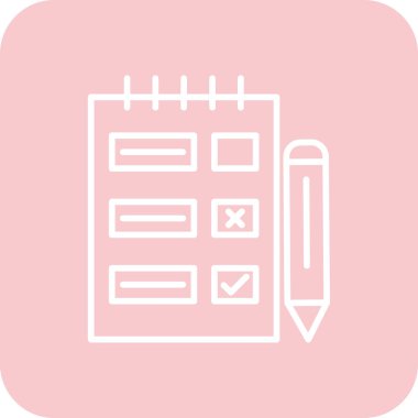 Kontrol listesi simgesi vektör illüstrasyonu