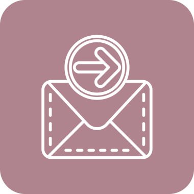 Mektup. Web simgesi basit illüstrasyon