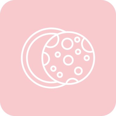 Ay ikonu vektör illüstrasyonu