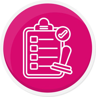 Kontrol listesi. Web simgesi basit illüstrasyon