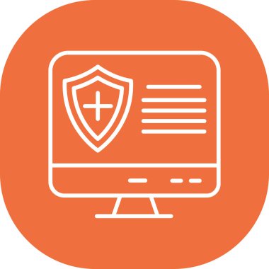 Kalkan. Web simgesi basit illüstrasyon