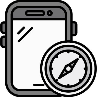 Cep telefonu. Web simgesi basit illüstrasyon