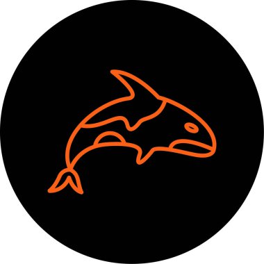 balık simgesi vektör illüstrasyonu