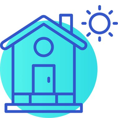 Ev. Web simgesi basit illüstrasyon