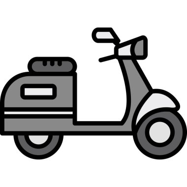 Motosiklet simge vektör çizim