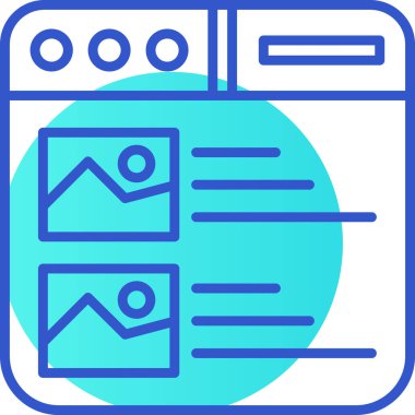 Web yerleşim simgesi, vektör illüstrasyonu basit tasarım