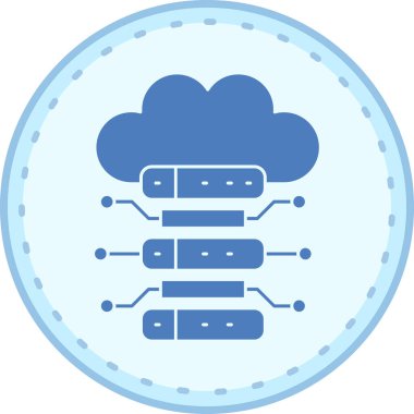 Bulut. Web simgesi basit illüstrasyon