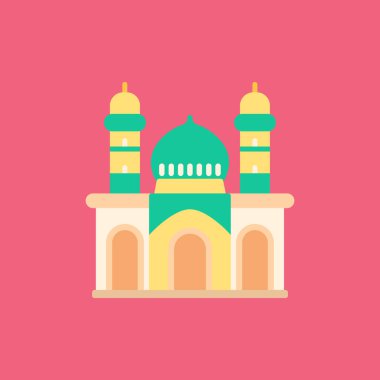 Cami düz vektör simgesi