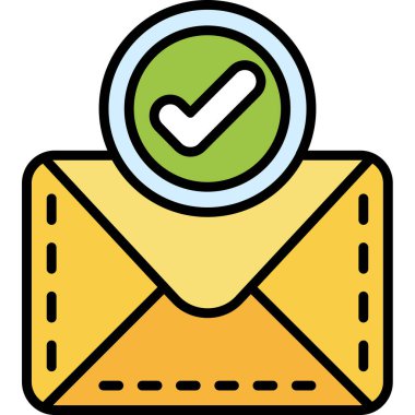 e- posta simgesi. anahat posta harfi vektör rengi düz izole