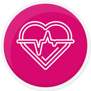 Kalp atışı vektör simgesi. Çizim tasarımı grafik ve web sayfası için düz bir biçimdir