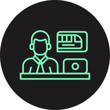 Bilgisayar. Web simgesi basit illüstrasyon