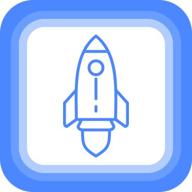 roket ikonu vektör illüstrasyonu