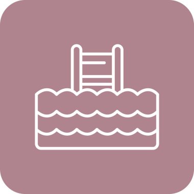 Bir tekne simgesinin vektör illüstrasyonu