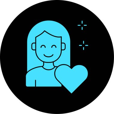 Bir kalp simgesinin vektör illüstrasyonu