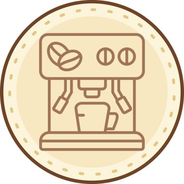 kahve makinesi simgesini, vektör çizim