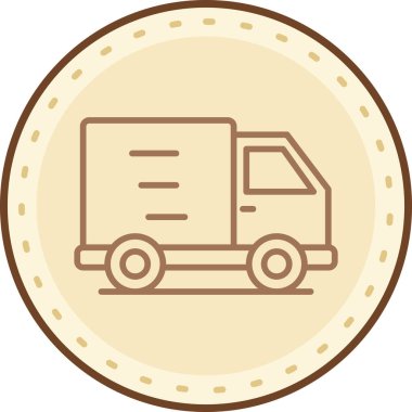 Kamyon. Web simgesi basit illüstrasyon