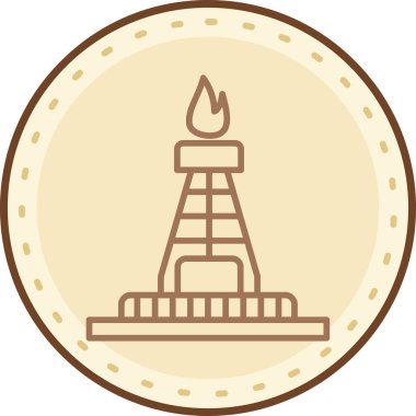 Meşale. Web simgesi basit illüstrasyon