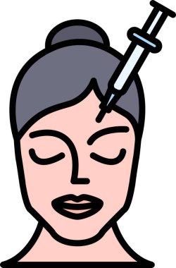 Enjeksiyon. Web simgesi basit illüstrasyon