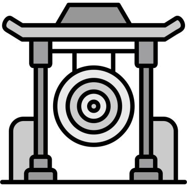 Eski sütun vektör simgesi, basit tasarım