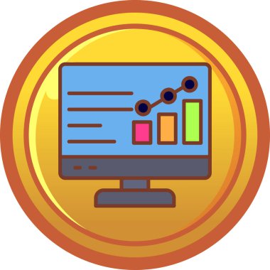 işletme grafik grafiği simgesi - yönetim kategorisinde