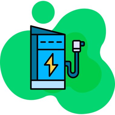 enerji güç simgesi, vektör illüstrasyonu