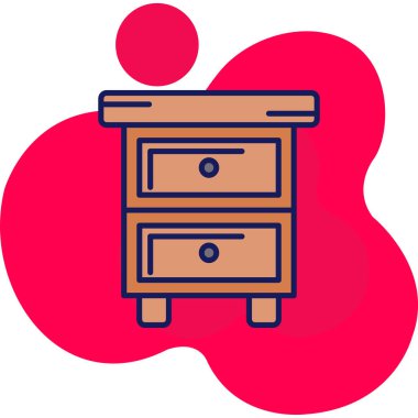 mobilya ikonu vektör illüstrasyonu