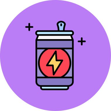 enerji içecek simge vektör çizim