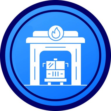 ateş simgesi mavi vektör illüstrasyonu