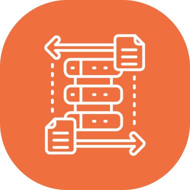 veri depolama vektörü simgesi modern basit illüstrasyon