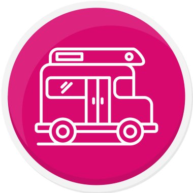 bus simgesi vektör illüstrasyonu