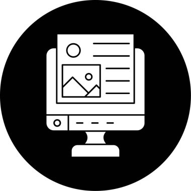 Web simgesi, iş konseptinin vektör illüstrasyonu