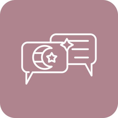 Bir sohbet simgesinin vektör illüstrasyonu