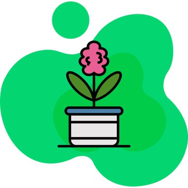 Bitki. Web simgesi basit illüstrasyon