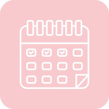 Takvim simgesi vektör illüstrasyonu