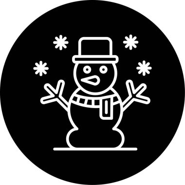 Moda biçimi arka planında kardan adam simgesi