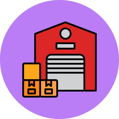 Depo simgesi vektör illüstrasyonu