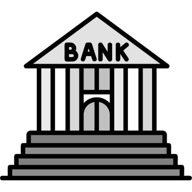 bank oluşturma vektör çizgisi simgesi