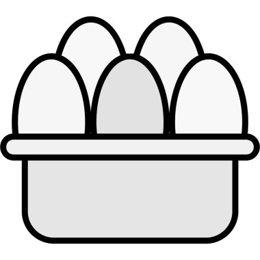 Yumurtalar. Web simgesi basit illüstrasyon