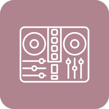 DJ simge vektör çizim