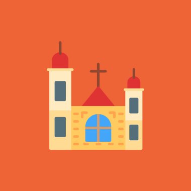 kilise vektör düz simgesi