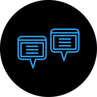 Konuşma baloncuğu simgesinin vektör çizimi