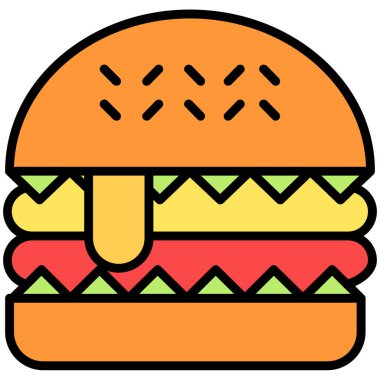 Hamburger yemek ikonu