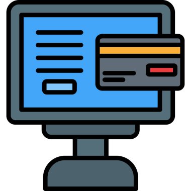 Kredi kartı ödeme simgesi - taslak biçimi