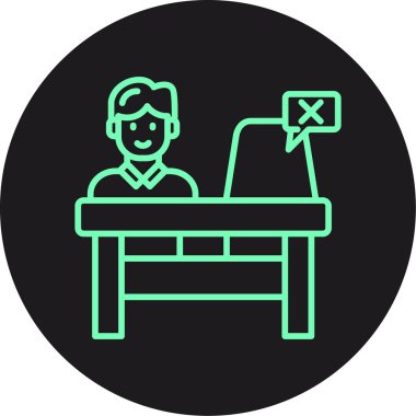 Öğrenci simgesinin vektör illüstrasyonu