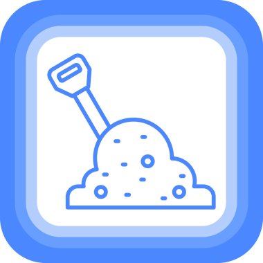 Kürek simgesi, vektör illüstrasyonu